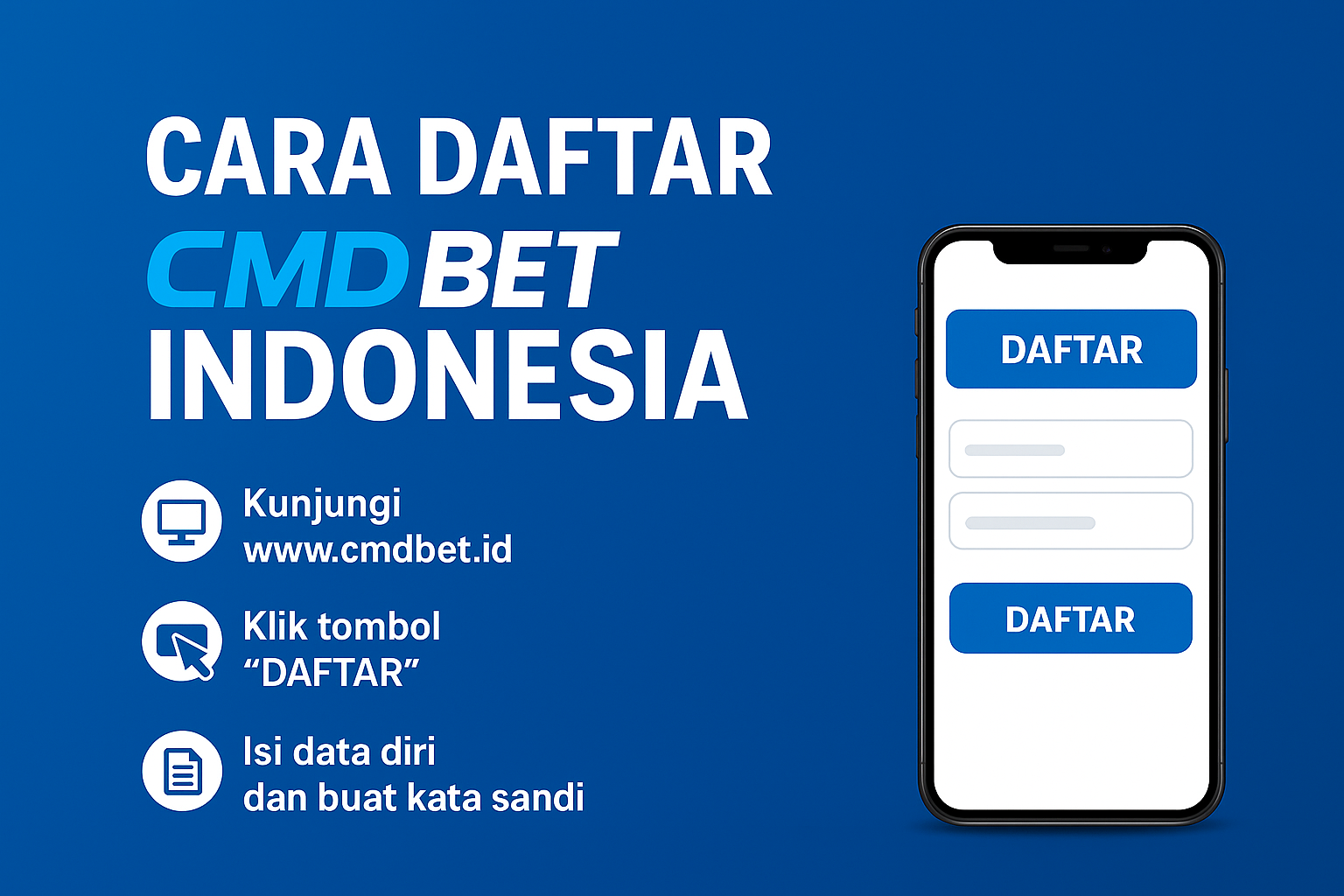 cara daftar cmdbet indonesia